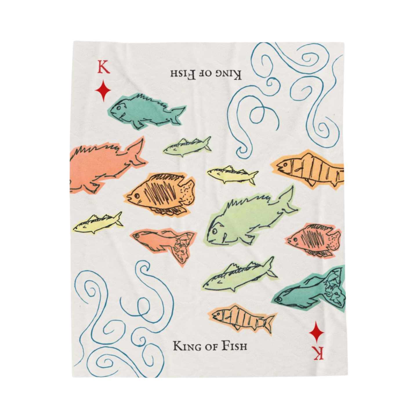 King of Fish Velveteen Plush Blanket