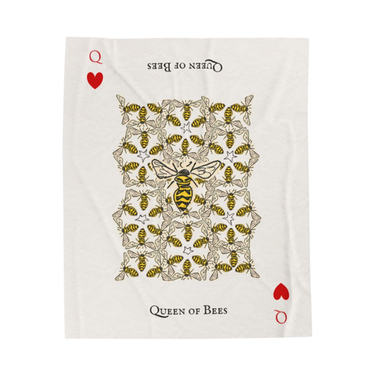 Queen of Bees Velveteen Plush Blanket