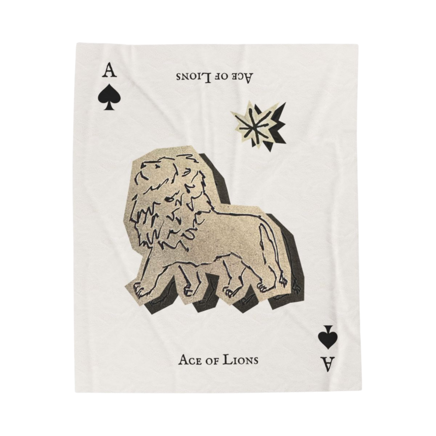 Ace of Lions Velveteen Plush Blanket