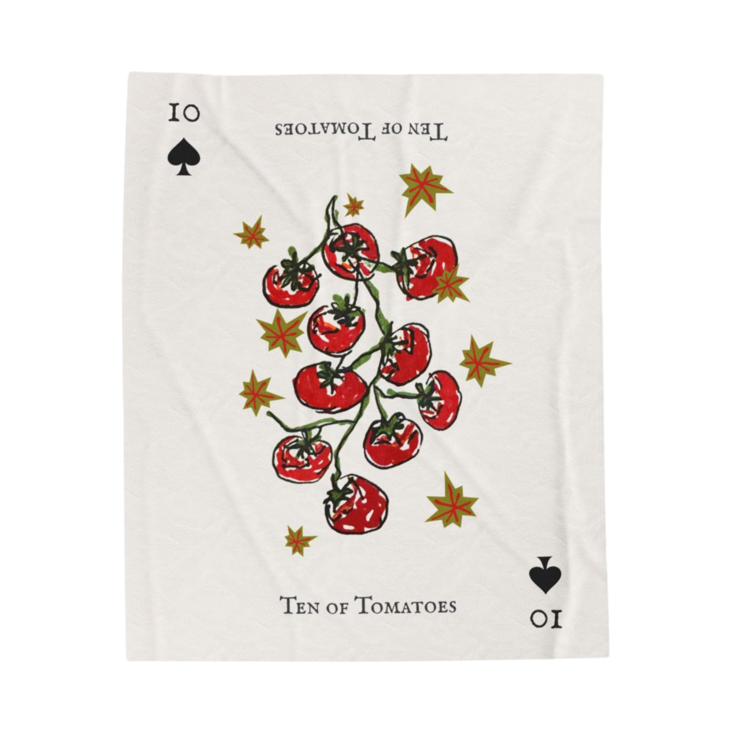 Ten of Tomatoes Velveteen Plush Blanket