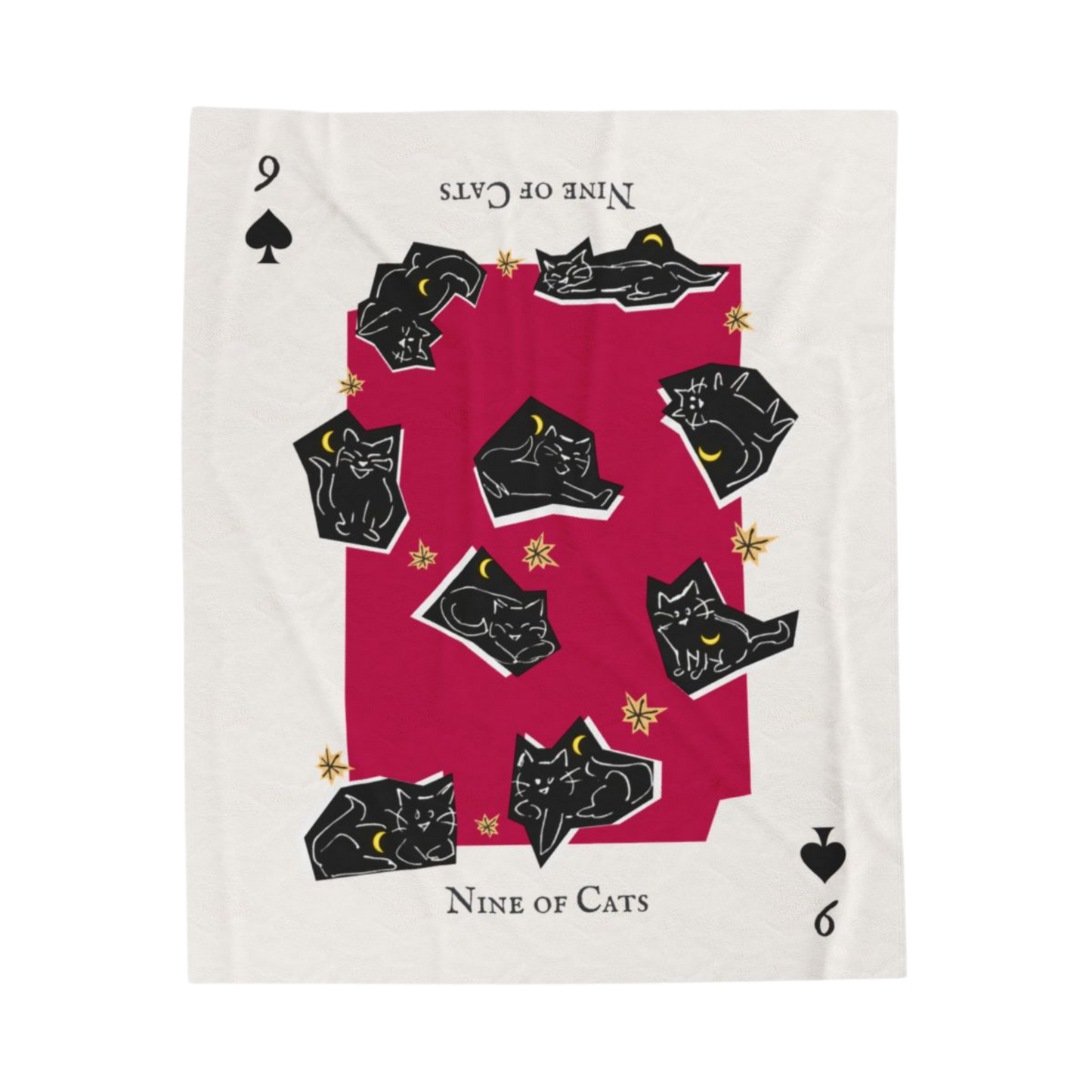 Nine of Cats Velveteen Plush Blanket
