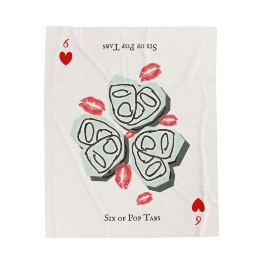 Six of Pop Tabs Velveteen Plush Blanket