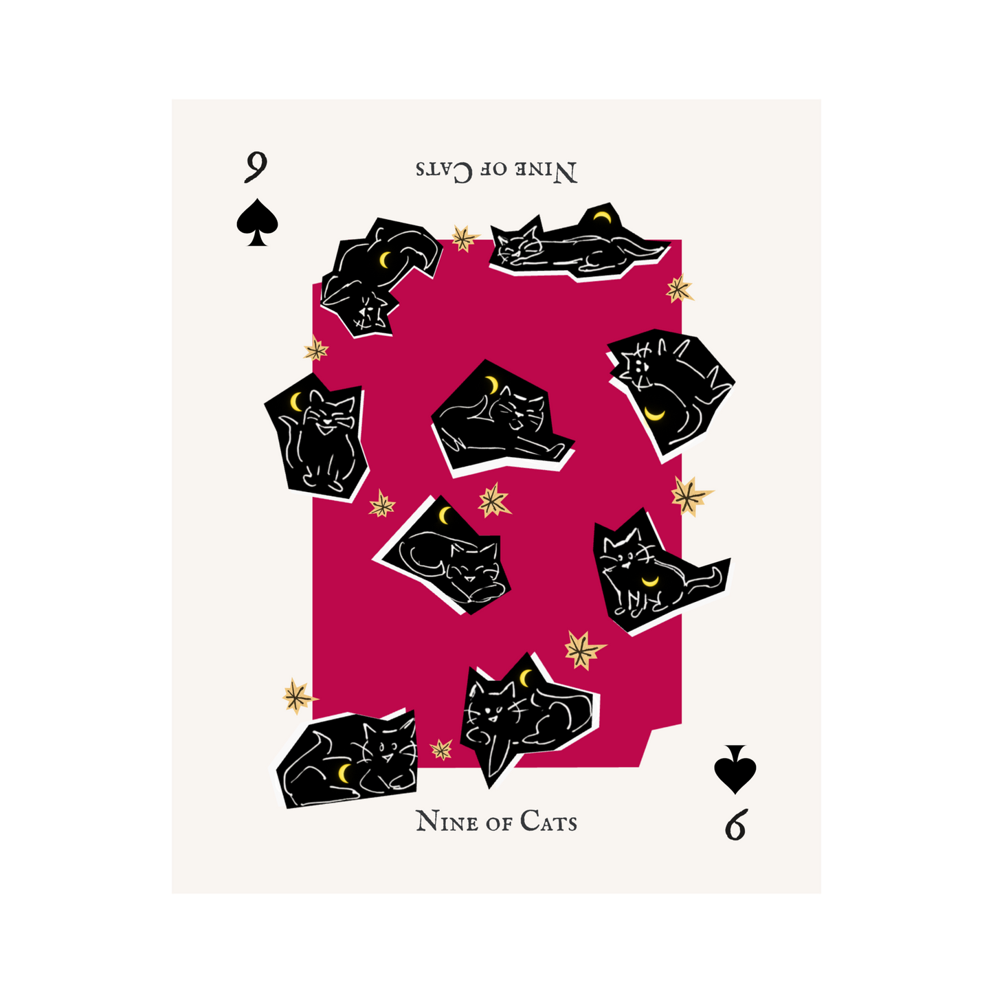 Nine of Cats Print