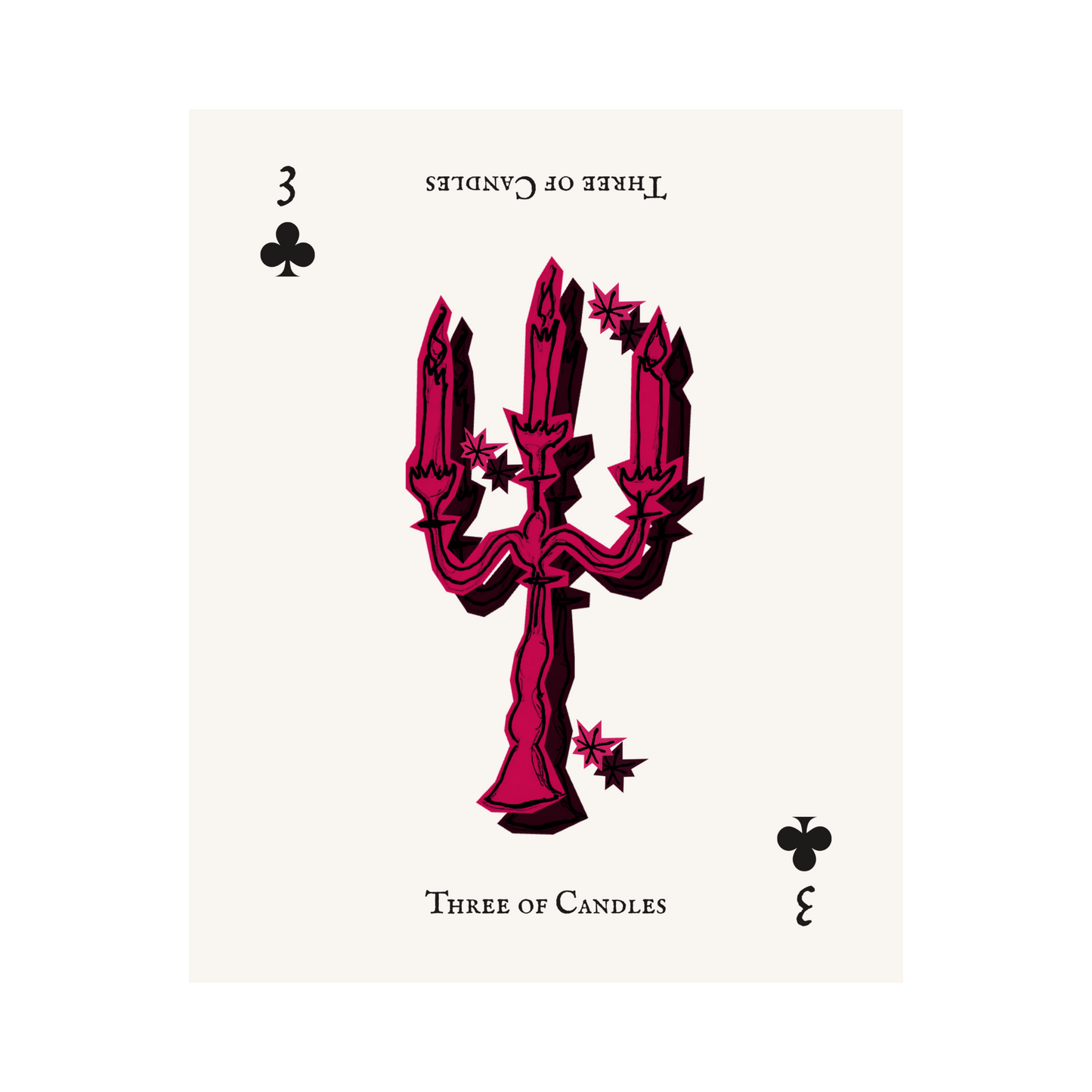 Three of Candles Print