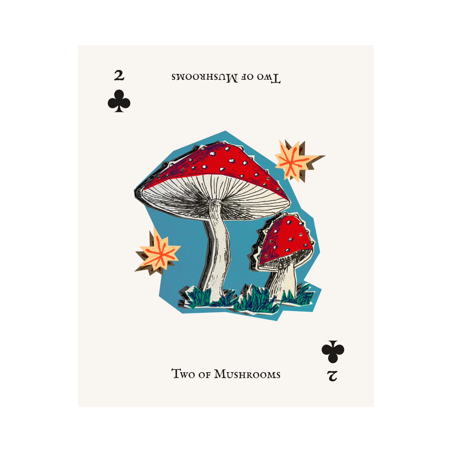 Two of Mushrooms Print