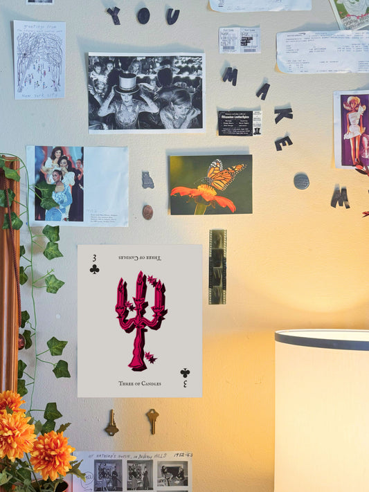Three of Candles Print