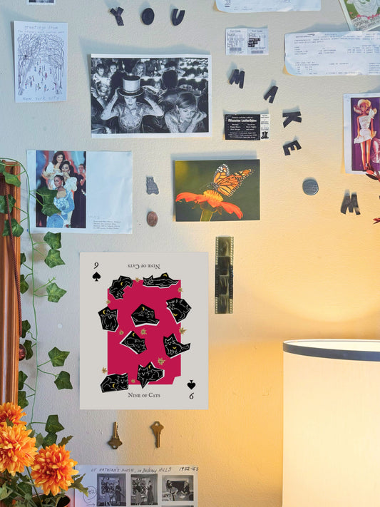 Nine of Cats Print